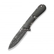 Civivi Knives Mini Elementum C23010DS1 Canvas Micarta Damascus Fixed Blade Knife
