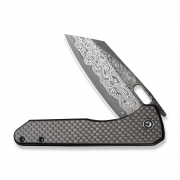 Civivi Nugz Liner Lock C23060-DS1 Black Carbon Fiber Damascus Steel Knife