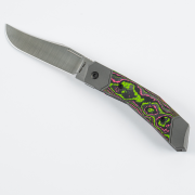 Jack Wolf Knives Bionic Jack Watermelon Sugar CamoCarbon Fiber S90V Steel Knife