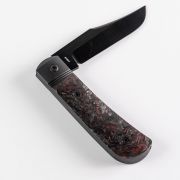 Jack Wolf Knives Benny's Clip Red Dark Matter Fat Carbon Fiber S90V Steel Knife