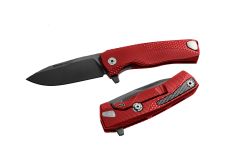 LionSteel Knives ROK Frame Lock ROK A RB Black M390 Stainless Red Aluminum