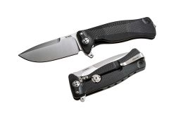 LionSteel Knives SR11 Frame Lock SR11A BS Sleipner Steel Black Ergal Aluminum