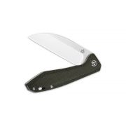 QSP Knives Pelican Liner Lock 118-E1 Knife CPM S35VN Stainless & Green Micarta