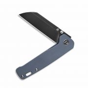 QSP Knives Penguin Liner Lock 130-S Knife Black 154CM Stainless & Blue Titanium