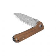 QSP Knives Hawk Liner Lock 131-B Knife Damascus Steel & Verawood
