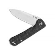 QSP Knives Hawk Liner Lock 131-C Knife CPM S35VN Steel/Black Marble Carbon Fiber