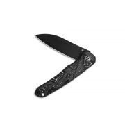 QSP Knives Otter 140-A2 Knife Black CPM S35VN Steel & Aluminum Carbon Fiber