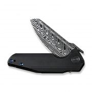 WE Knife Starhawk 21017-DS1 Frame Lock Damasteel Black Titanium Pocket Knives