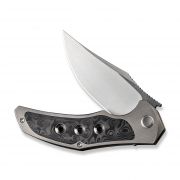WE Knife Magnetron 18058-2 Titanium 'Rose' Carbon Fiber CPM-20CV Pocket Knives