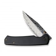 WE Knife Evoke Frame Lock 21046-DS1 Black Titanium Damasteel Pocket Knives