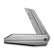 WE Knife Collinear Frame Lock 22034D-DS1 Bead-Blasted Titanium Damasteel Knives