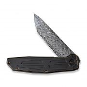 WE Knives Shadowfire 22035-DS1 Black/Bronze Titanium Damasteel Pocket Knife