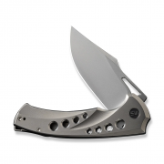 WE Knife Swiftfin Frame Lock 23051-2 CPM 20CV Steel Bead Blasted Titanium Knives