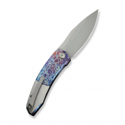 WE Knife Sine Wave 23069B-4 Flamed Satin Titanium M390 Stainless Steel Knife