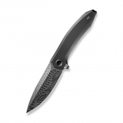 WE Knife Acuminal Frame Lock 23070-DS1 Polished Gray Titanium Damasteel Knife