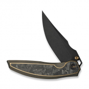 WE Knife Quinseris 23093-2 Bronze Titanium Shredded Carbon Fiber M390 Knife