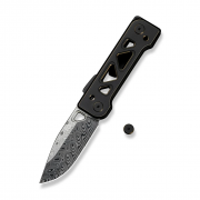 WE Knife Tyro Superlock 24001-DS1 Black Golden Titanium Damasteel Knife
