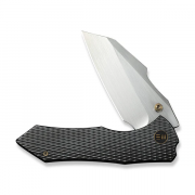 WE Knife High-Fin XL 24010-6 Polished Gray Titanium CPM 20CV Stainless Knife