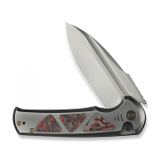WE Knife Sylox 24027-3 Titanium and Lava Fow Fat Carbon Fiber M390 Steel Knife
