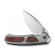 WE Knife Corwyn 24088-4 Titanium Lava Flow FatCarbon Fiber M390 Steel Knives