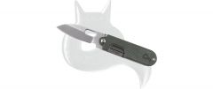 Black Fox Knives Bean Gen2 BF-719MI 440C Steel Green Micarta Pocket Knife