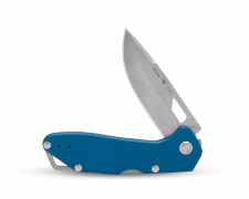Buck Knives Mustang Lockback 0724BLS Blue Aluminum 420HC Stainless Steel Knife