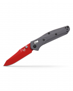 Benchmade Knives Mini Osborne 945RD-2401 Gray G-10 Red CPM-S90V Pocket Knife