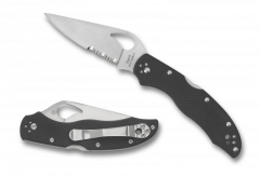 Spyderco Knives Byrd Harrier 2 BY01GPS2 Black G10 Stainless Pocket Knife
