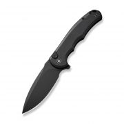 Civivi Praxis Button Lock 18026E-DS1 Black Aluminum Damascus Steel