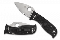 Spyderco Knives Lil Temperance 3 Serrated VG-10 Stainless C69SBK3 Pocket Knife