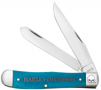 Case xx Knives Harley-Davidson Caribbean Blue 52228 Stainless Trapper