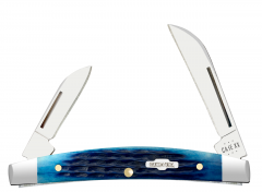 Case xx Knives Small Congress 02845 Jigged Blue Bone Stainless Pocket Knife
