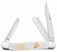 Case xx Knives Stockman U.S. Marines White Synthetic 13212 Stainless Pocket Knife