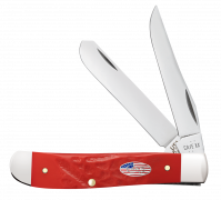 Case xx Knives Mini Trapper Rough Red Stars Stripes 30691 Stainless Pocket Knife