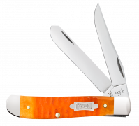 Case xx Knives Mini Trapper Gator Persimmon Orange Bone 38071 Carbon Steel Knife