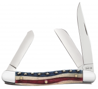 Case xx Stockman Knife Star Spangled Natural Bone US Flag Stainless Pocket 64136