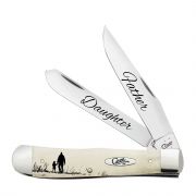Case xx Trapper Father & Daughter Natural Bone Stainless Pocket Knife