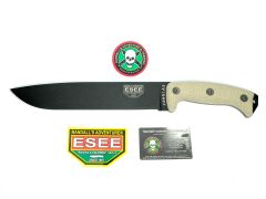 ESEE Knives JUNGLAS-KO-E Black 1095 Carbon Steel Natural Micarta w/o Sheath