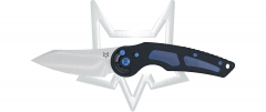 Fox Knives Jupiter Button Lock FX-555TIBL Blue Titanium M390 Steel Pocket Knife