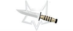 Fox Knives Mini Fox 1699CH Fixed Blade Knife 420C Steel Champagne Aluminum