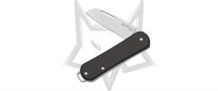 Fox Knives Vulpis Slipjoint Black Aluminum N690Co Stainless Knife FX-VP108 BK