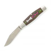 Jack Wolf Knives Stockman Watermelon Sugar CamoCarbon Sandvik 14C28N Knife