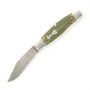 Jack Wolf Knives Stockman Green Micarta Sandvik 14C28N Stainless Pocket Knife