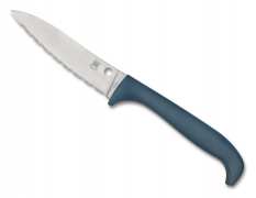 Spyderco Knives Counter Critter K21SBL Blue Polymer 7Cr17 Steel Kitchen Knife
