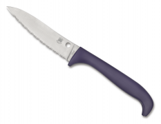 Spyderco Knives Counter Critter K21SPR Purple Polymer 7Cr17 Steel Kitchen Knife