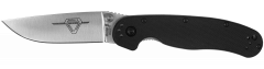 Ontario Knives RAT 2 Liner Lock 8860 AUS-8 Stainless Steel Black Nylon 6