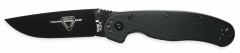 Ontario Knives RAT 2 Liner Lock 8861 Black AUS-8 Stainless Black Nylon 6