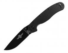 Ontario Knives RAT 1 Liner Lock 8846 Black AUS-8 Stainless Black Nylon 6