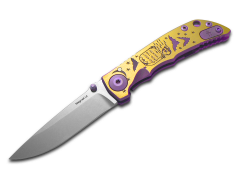 Spartan Blades Harsey 3.25 No Rest Purple & Gold Titanium MagnaCut Pocket Knife