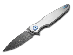 Spartan Blades Pandia Frame Lock SF16DMBL Blue Titanium Damascus Steel Knife